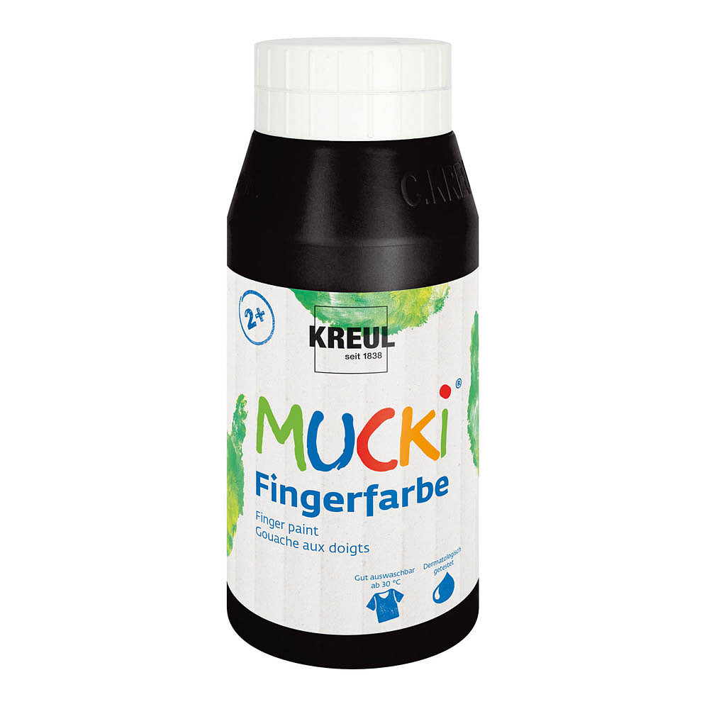 KREUL Fingerfarbe "MUCKI", schwarz, 750 ml KREUL Fingerfarbe "MUCKI", schwarz, 750 ml