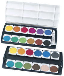 herlitz Deckfarbkasten ST24, 24 Farben, aus Kunststoff herlitz Deckfarbkasten ST24, 24 Farben, aus Kunststoff