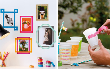 folia Deko-Klebeband Washi-Tape UNI BASIC, 5er Set