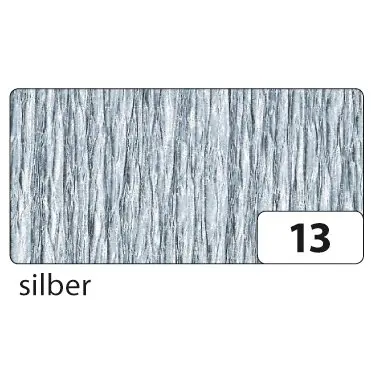 Krepp-Papier, (B)500 mm x (L)2,5 msilber