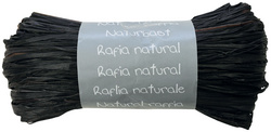 Raffia-Naturbast, schwarz