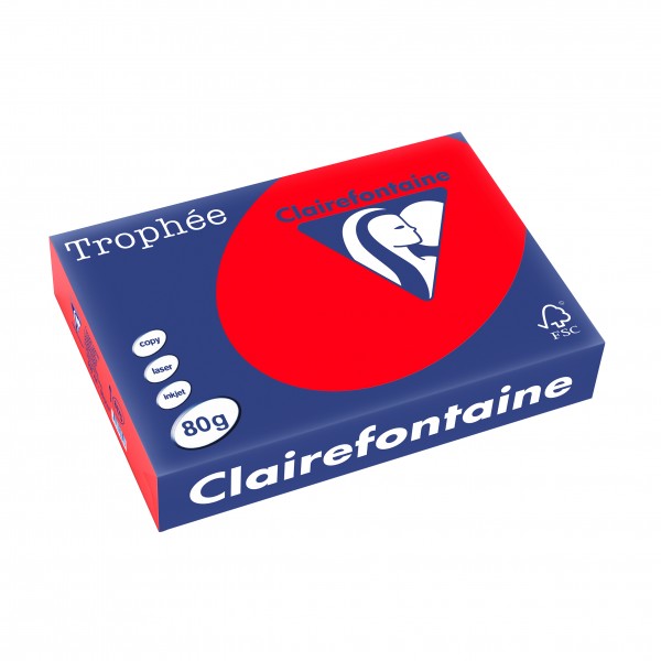 Clairefontaine Multifunktionspapier Trophée, A4, 80 g/qm, rot
