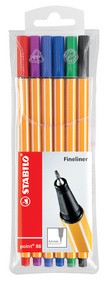 STABILO Fineliner point 88, 6er Kunststoff-Etui
