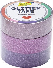 folia Deko-Klebeband "Glitter Tape", rosa/pink/lila