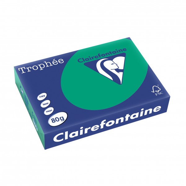 Clairefontaine Multifunktionspapier Trophée, A4, 80 g/qm,Tannengrün