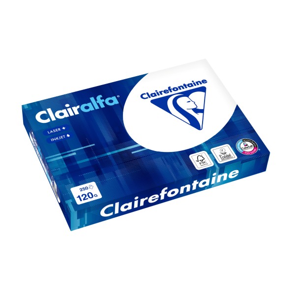 Clairalfa Multifunktionspapier DIN A3 120g/qm, 250 Blatt 5er Pack