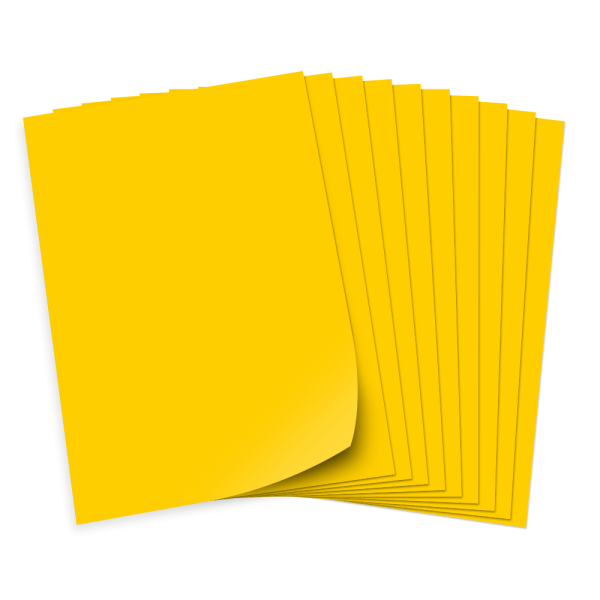 Bastelkarton 220g/qm, A4, 100 Bogen, bananengelb