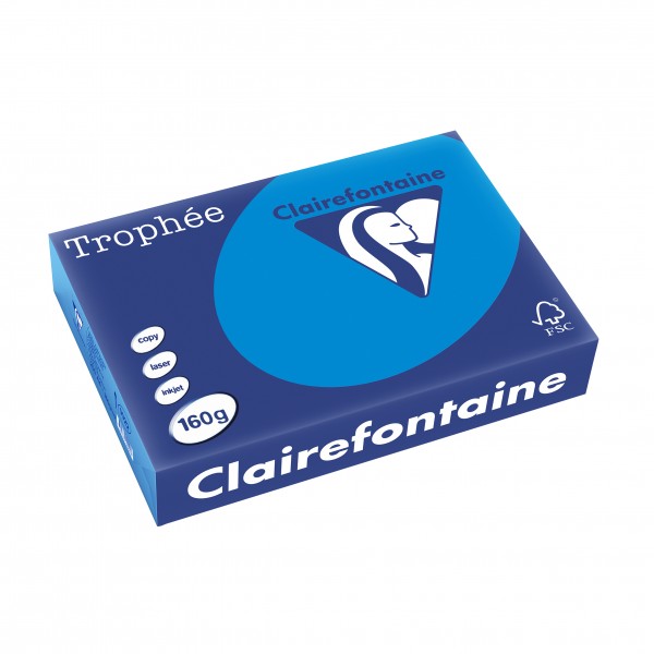 Clairefontaine Multifunktionspapier Trophée, A4, 160 g/qm, blau