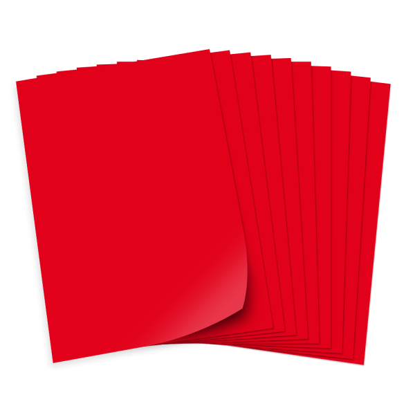 Bastelkarton 220g/qm, 50x70cm, 25 Bogen, rot