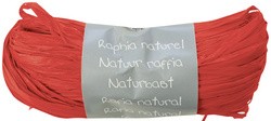 Raffia-Naturbast, rot