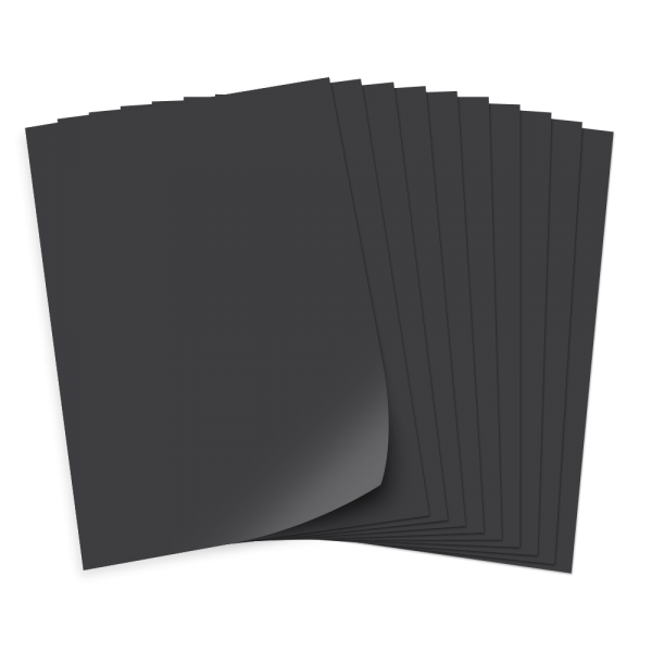 Tonpapier 130g/qm, 50x70cm, 25 Bogen, schwarz