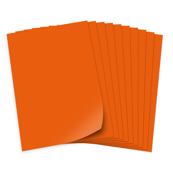 Tonpapier 130g/qm, 50x70cm, 100 Bogen, orange