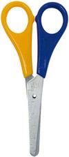 Bastelschere, rund, farbig sortiert, Länge: 130 mm, für Linkshänder
