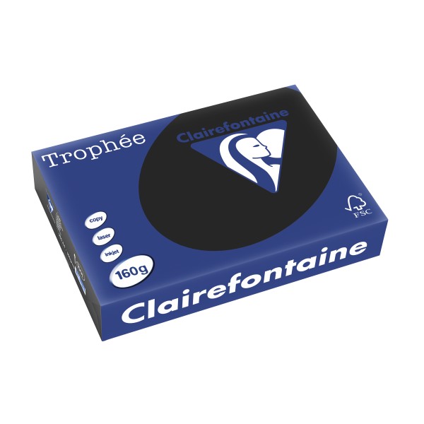 Clairefontaine Multifunktionspapier Trophee, A4, 160 g/qm, schwarz