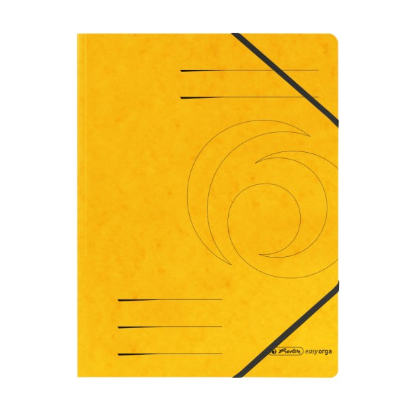 herlitz Eckspanner easyorga, A4, Colorspan-Karton, gelb