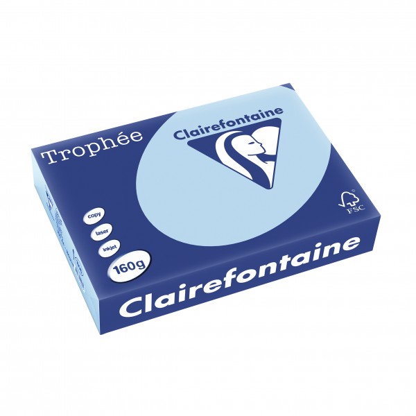 Clairefontaine Multifunktionspapier Trophee, A4, 160 g/qm, hellblau