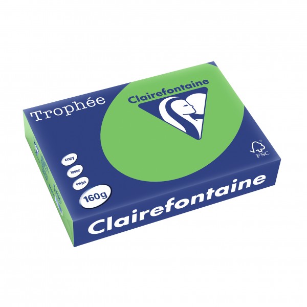 Clairefontaine Multifunktionspapier Trophee, A4, 160 g/qm, grün