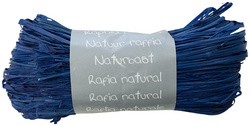 Raffia-Naturbast, tiefblau