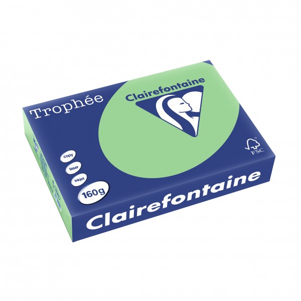 Clairefontaine Multifunktionspapier Trophee, A4, 160 g/qm, hellgrün