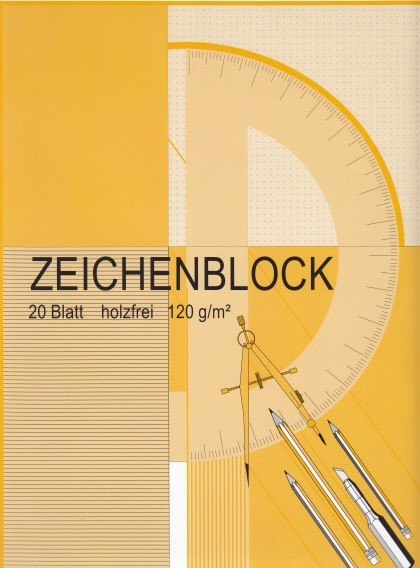 10er Pack Zeichenblock A4, 20Blatt, 120g/m²