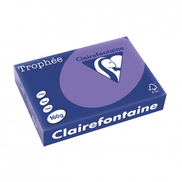 Clairefontaine Multifunktionspapier Trophee, A4, 160 g/qm, violett