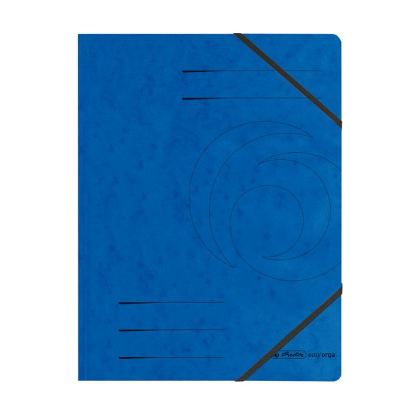 herlitz Eckspanner easyorga, A4, Colorspan-Karton, blau