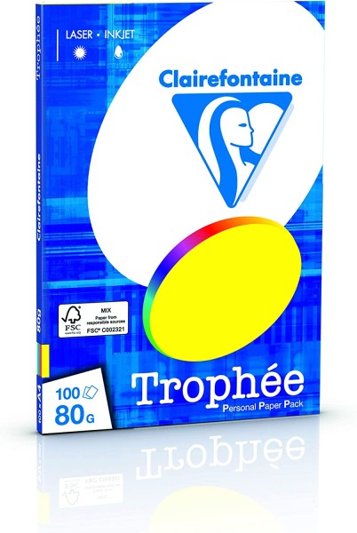 Clairefontaine Multifunktionspapier Trophée, A4, 80 g/qm, Intensivfarben