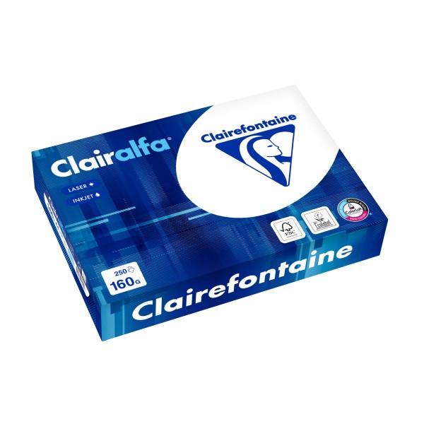 Zeugnispapier Clairefontaine Multifunktionspapier, A4, 160 g/qm, weiß