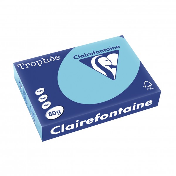 Clairefontaine Multifunktionspapier Trophée, A4, 80 g/qm, hellblau