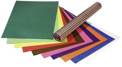 Transparentpapier, 700 x 1.000 mm, 42 g/qm, 25 Bogen, farbig sortiert